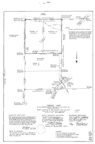 Click to see Parcel Map Book 9, pg. 202 (1975) of Nevada County Recorders Parcel Maps Book 9