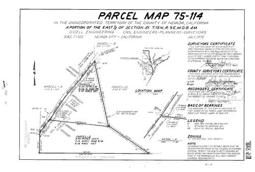 Click to see Parcel Map Book 9, pg. 207 (1975) of Nevada County Recorders Parcel Maps Book 9