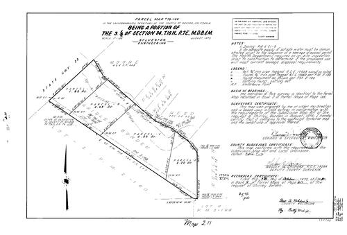 Click to see Parcel Map Book 9, pg. 211 (1975) of Nevada County Recorders Parcel Maps Book 9