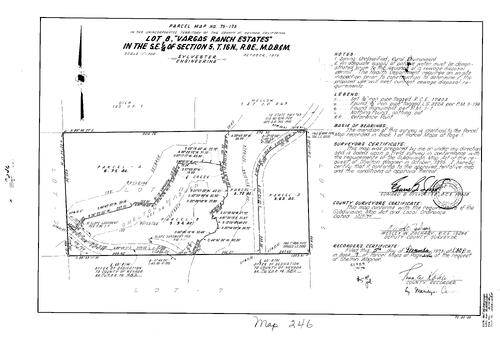 Click to see Parcel Map Book 9, pg. 246 (1975) of Nevada County Recorders Parcel Maps Book 9