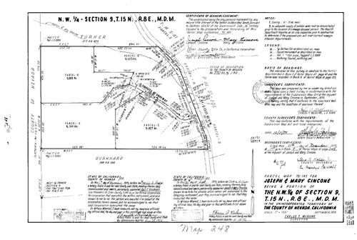 Click to see Parcel Map Book 9, pg. 248 (1975) of Nevada County Recorders Parcel Maps Book 9