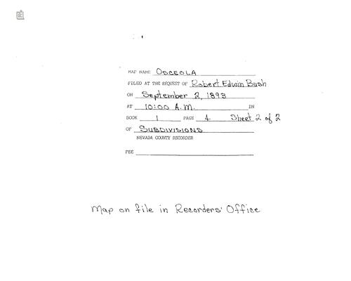 Click to see Subdivision Book 1, pg. 4 (1893) of Nevada County Recorders Subdivision Maps Book 1