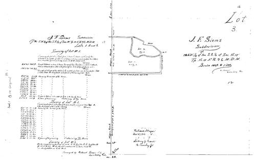 Click to see Subdivision Book 1, pg. 12 (1906) of Nevada County Recorders Subdivision Maps Book 1