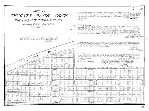 Click to see Subdivision Book 1, pg. 21 (1911) of Nevada County Recorders Subdivision Maps Book 1