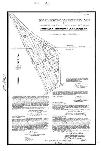 Click to see Subdivision Book 1, pg. 35 (1924) of Nevada County Recorders Subdivision Maps Book 1