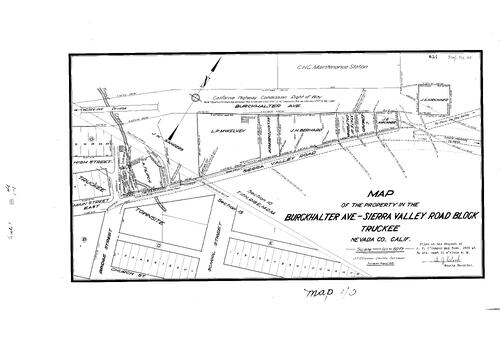 Click to see Subdivision Book 1, pg. 40 (1929) of Nevada County Recorders Subdivision Maps Book 1