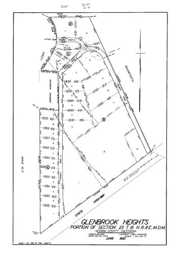 Click to see Subdivision Book 1, pg. 45 (1933) of Nevada County Recorders Subdivision Maps Book 1