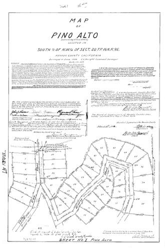 Click to see Subdivision Book 1, pg. 47 (1934) of Nevada County Recorders Subdivision Maps Book 1