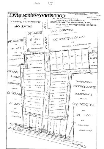 Click to see Subdivision Book 1, pg. 49 (1934) of Nevada County Recorders Subdivision Maps Book 1