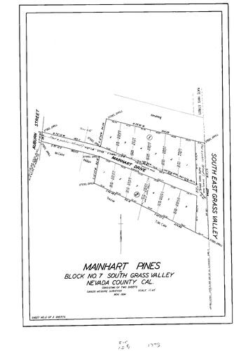 Click to see Subdivision Book 1, pg. 51 (1935) of Nevada County Recorders Subdivision Maps Book 1