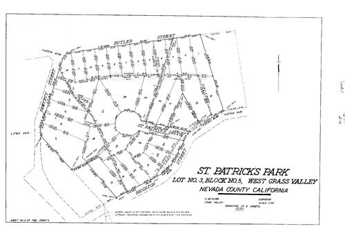 Click to see Subdivision Book 1, pg. 54 (1936) of Nevada County Recorders Subdivision Maps Book 1