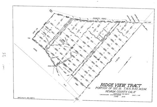 Click to see Subdivision Book 1, pg. 61 (1937) of Nevada County Recorders Subdivision Maps Book 1