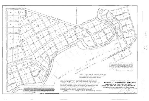 Click to see Subdivision Book 1, pg. 63 (1937) of Nevada County Recorders Subdivision Maps Book 1