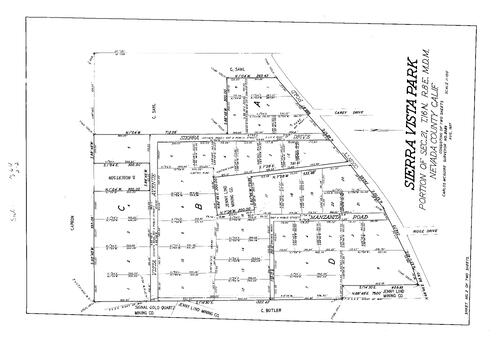 Click to see Subdivision Book 1, pg. 64 (1937) of Nevada County Recorders Subdivision Maps Book 1