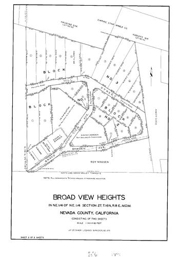 Click to see Subdivision Book 1, pg. 67 (1939) of Nevada County Recorders Subdivision Maps Book 1