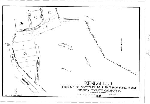 Click to see Subdivision Book 1, pg. 74-A (1939) of Nevada County Recorders Subdivision Maps Book 1