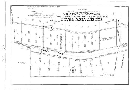 Click to see Subdivision Book 1, pg. 77 (1940) of Nevada County Recorders Subdivision Maps Book 1