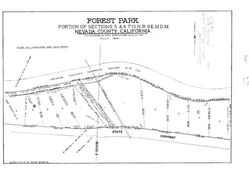 Click to see Subdivision Book 1, pg. 79 (1941) of Nevada County Recorders Subdivision Maps Book 1