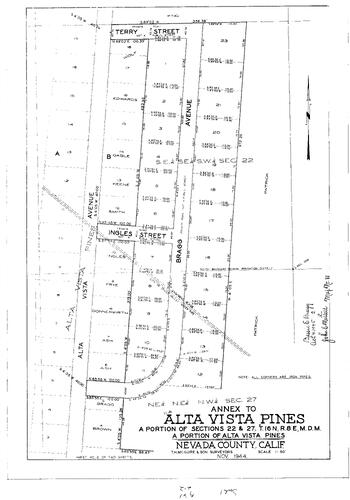 Click to see Subdivision Book 1, pg. 81 (1945) of Nevada County Recorders Subdivision Maps Book 1