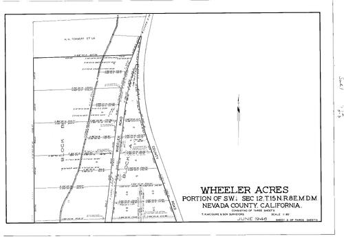 Click to see Subdivision Book 1, pg. 82 (1946) of Nevada County Recorders Subdivision Maps Book 1