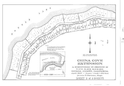 Click to see Subdivision Book 1, pg. 87 (1947) of Nevada County Recorders Subdivision Maps Book 1
