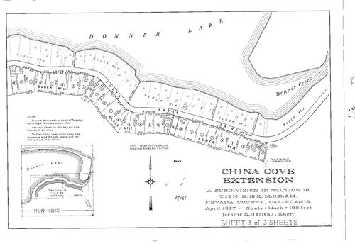Click to see Subdivision Book 1, pg. 87 (1947) of Nevada County Recorders Subdivision Maps Book 1