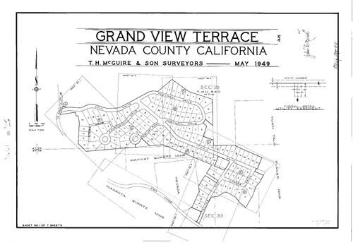 Click to see Subdivision Book 1, pg. 95 (1949) of Nevada County Recorders Subdivision Maps Book 1
