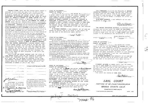 Click to see Subdivision Book 1, pg. 96 (1950) of Nevada County Recorders Subdivision Maps Book 1