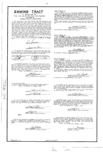 Click to see Subdivision Book 1, pg. 100 (1952) of Nevada County Recorders Subdivision Maps Book 1
