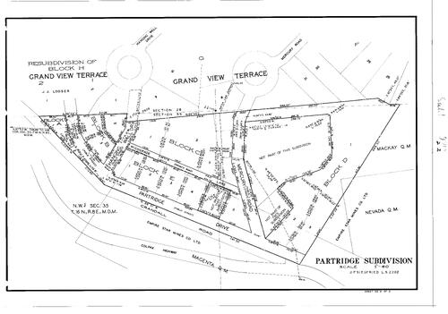 Click to see Subdivision Book 1, pg. 105 (1955) of Nevada County Recorders Subdivision Maps Book 1