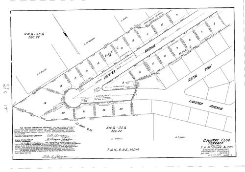Click to see Subdivision Book 1, pg. 108 (1956) of Nevada County Recorders Subdivision Maps Book 1