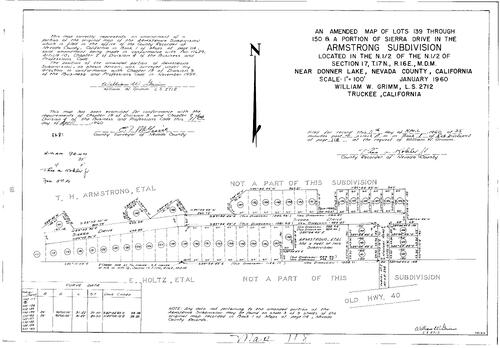Click to see Subdivision Book 1, pg. 118 (1960) of Nevada County Recorders Subdivision Maps Book 1