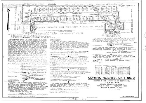 Click to see Subdivision Book 1, pg. 120 (1960) of Nevada County Recorders Subdivision Maps Book 1