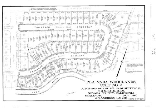 Click to see Subdivision Book 1, pg. 126 (1961) of Nevada County Recorders Subdivision Maps Book 1