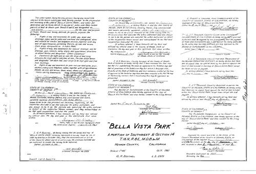 Click to see Subdivision Book 2, pg. 2 (1961) of Nevada County Recorders Subdivision Maps Book 2