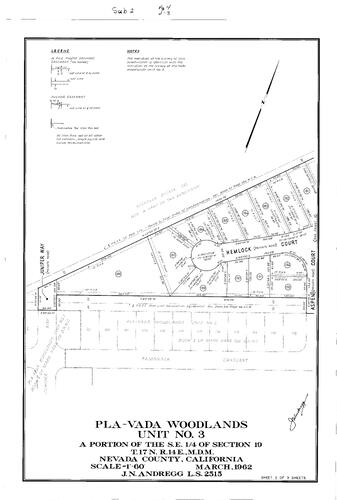 Click to see Subdivision Book 2, pg. 4 (1962) of Nevada County Recorders Subdivision Maps Book 2