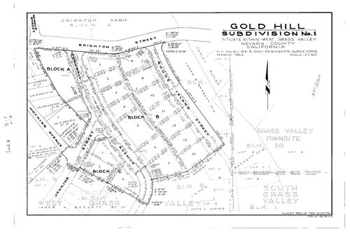 Click to see Subdivision Book 2, pg. 18 (1963) of Nevada County Recorders Subdivision Maps Book 2