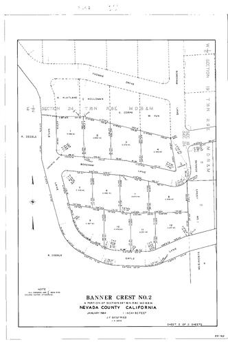 Click to see Subdivision Book 2, pg. 22 (1964) of Nevada County Recorders Subdivision Maps Book 2