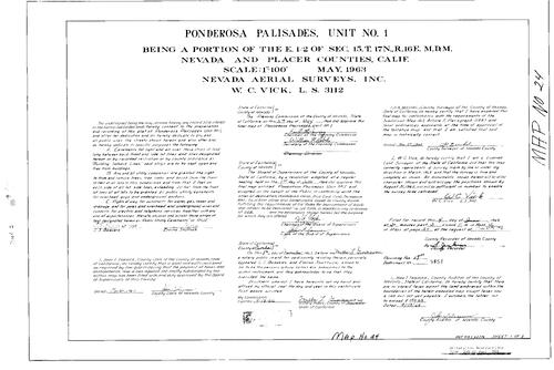 Click to see Subdivision Book 2, pg. 24 (1964) of Nevada County Recorders Subdivision Maps Book 2