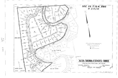 Click to see Subdivision Book 2, pg. 27 (1964) of Nevada County Recorders Subdivision Maps Book 2