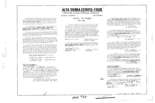 Click to see Subdivision Book 2, pg. 29 (1964) of Nevada County Recorders Subdivision Maps Book 2