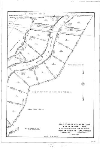 Click to see Subdivision Book 2, pg. 32 (1964) of Nevada County Recorders Subdivision Maps Book 2