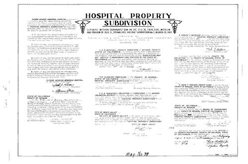 Click to see Subdivision Book 2, pg. 39 (1965) of Nevada County Recorders Subdivision Maps Book 2