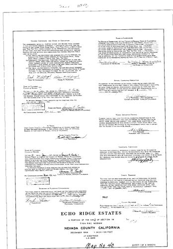 Click to see Subdivision Book 2, pg. 40 (1965) of Nevada County Recorders Subdivision Maps Book 2