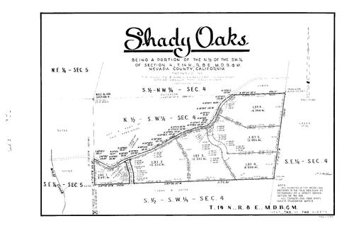 Click to see Subdivision Book 2, pg. 41 (1965) of Nevada County Recorders Subdivision Maps Book 2