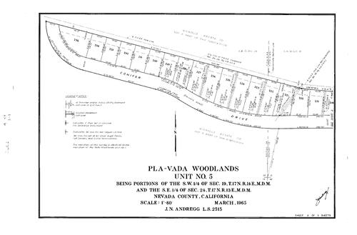 Click to see Subdivision Book 2, pg. 43 (1965) of Nevada County Recorders Subdivision Maps Book 2