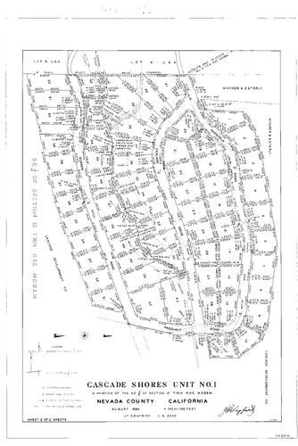 Click to see Subdivision Book 2, pg. 47 (1965) of Nevada County Recorders Subdivision Maps Book 2