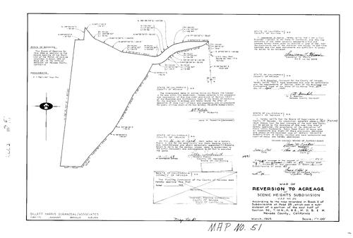 Click to see Subdivision Book 2, pg. 51 (1965) of Nevada County Recorders Subdivision Maps Book 2