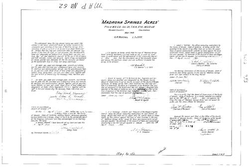 Click to see Subdivision Book 2, pg. 52 (1965) of Nevada County Recorders Subdivision Maps Book 2