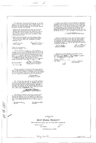 Click to see Subdivision Book 2, pg. 58 (1965) of Nevada County Recorders Subdivision Maps Book 2
